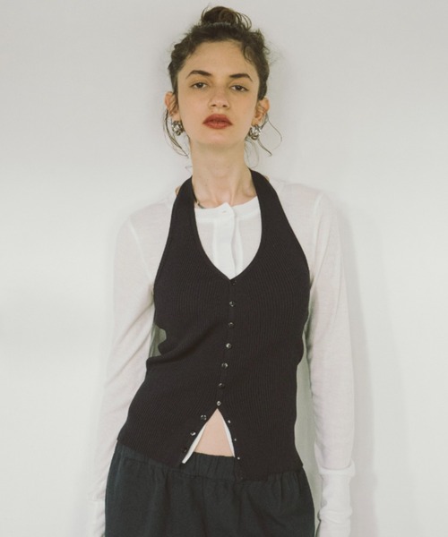ホルターネックニットベスト（ニット/セーター）｜HANNE（アン）の