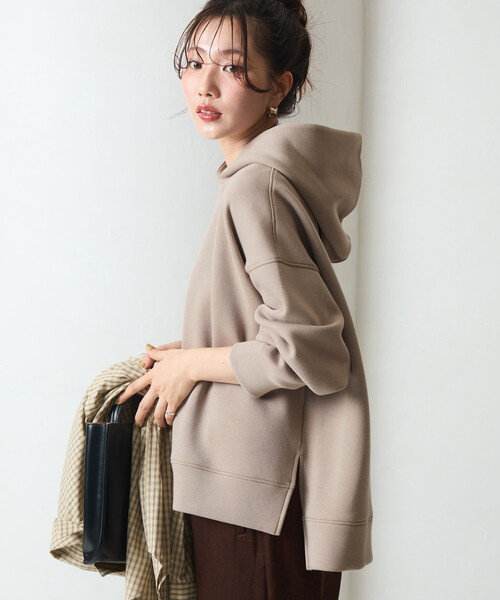 FREAK'S STORE(フリークスストア)の「限定展開 ダンボール スウェット パーカー(パーカー・レディース・ブラック/グレー/ベージュ/オフホワイト/グリーン/ネイビー・フリ-)」の4枚目の写真