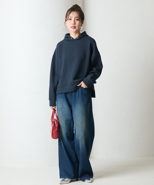 FREAK'S STORE(フリークスストア)の「限定展開 ダンボール スウェット パーカー(パーカー・レディース・ブラック/グレー/ベージュ/オフホワイト/グリーン/ネイビー・フリ-)」の18枚目の写真