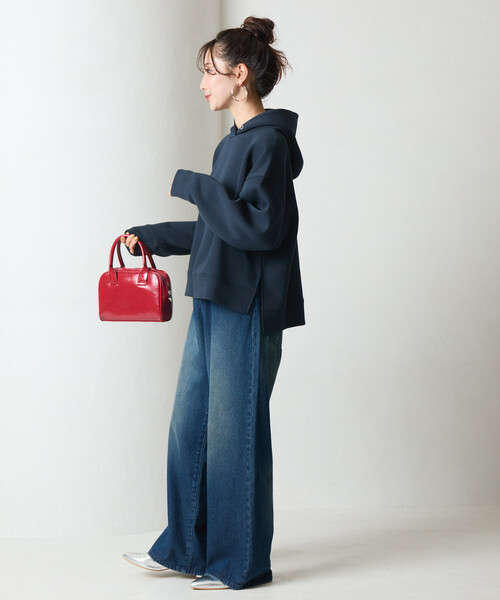 FREAK'S STORE(フリークスストア)の「限定展開 ダンボール スウェット パーカー(パーカー・レディース・ブラック/グレー/ベージュ/オフホワイト/グリーン/ネイビー・フリ-)」の21枚目の写真