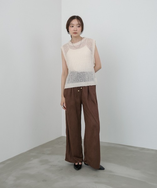 Bab(バブ)の「スエードライクイージーパンツ(その他パンツ・レディース・ブラウン/キャメル/アイボリー・M)」の21枚目の写真