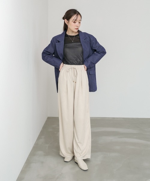 Bab(バブ)の「スエードライクイージーパンツ(その他パンツ・レディース・ブラウン/キャメル/アイボリー・M)」の5枚目の写真