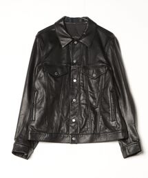 CANNABIS（カンナビス）の「A LEATHER TRUCKER JACKET (AMJ2505)（その他アウター）」