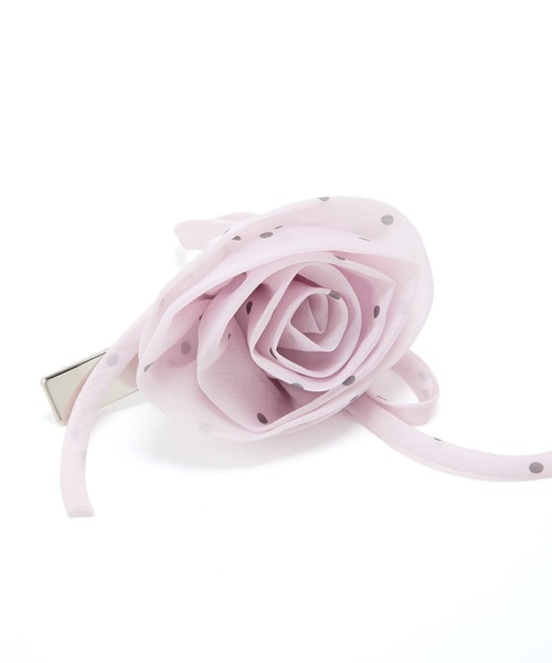 Casselini(キャセリーニ)の「Casselini(キャセリーニ)ドットローズクリップ(バレッタ/ヘアクリップ・レディース・ブラック/ホワイト/ピンク・FREE)」の12枚目の写真