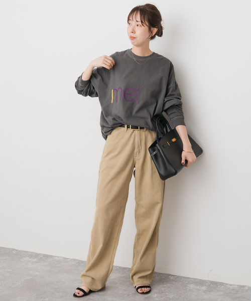 セール】melple / メイプル 別注LOGO L/S TEE*（Tシャツ/カットソー