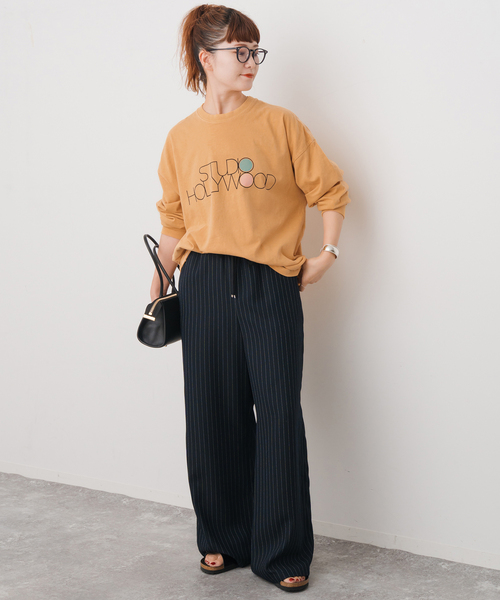 Spick & Span（スピックアンドスパン）の「melple / メイプル 別注LOGO L/S TEE*（Tシャツ/カットソー・レディース・ホワイト/ブラック系その他/イエロー・FREE）」の6枚目の写真
