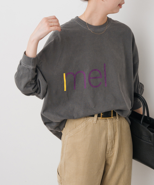Spick & Span（スピックアンドスパン）の「melple / メイプル 別注LOGO L/S TEE*（Tシャツ/カットソー・レディース・ホワイト/ブラック系その他/イエロー・FREE）」の8枚目の写真