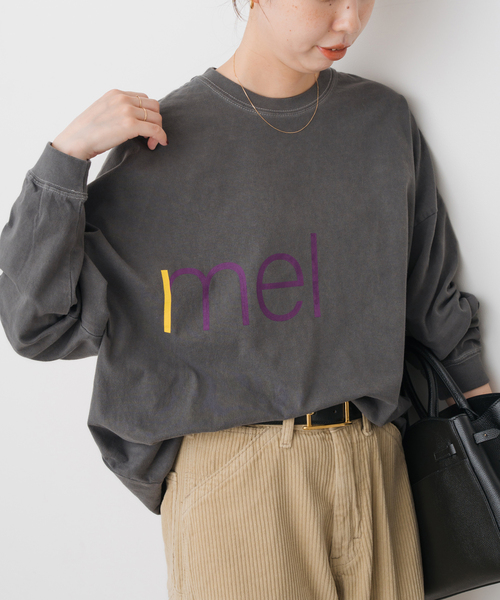 Spick & Span（スピックアンドスパン）の「melple / メイプル 別注LOGO L/S TEE*（Tシャツ/カットソー・レディース・ホワイト/ブラック系その他/イエロー・FREE）」の9枚目の写真