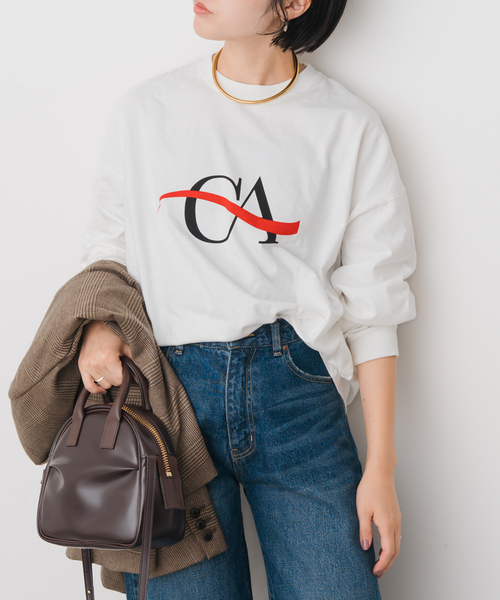 Spick & Span（スピックアンドスパン）の「melple / メイプル 別注LOGO L/S TEE*（Tシャツ/カットソー・レディース・ホワイト/ブラック系その他/イエロー・FREE）」の13枚目の写真
