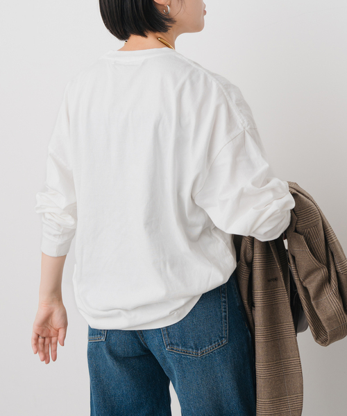 Spick & Span（スピックアンドスパン）の「melple / メイプル 別注LOGO L/S TEE*（Tシャツ/カットソー・レディース・ホワイト/ブラック系その他/イエロー・FREE）」の14枚目の写真