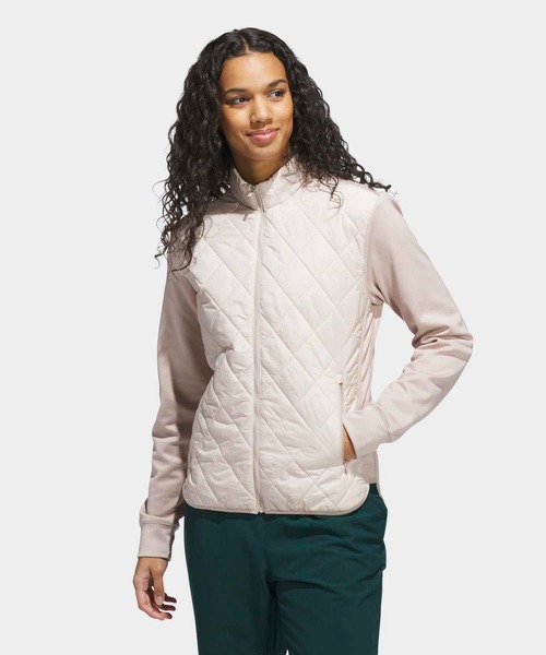 XL アディダス　ゴルフ　キルトレイヤード フルジップジャケット　レディース adidas（アディダス） ゴルフウェア MKS52 COLD.RDY キルトレイヤード