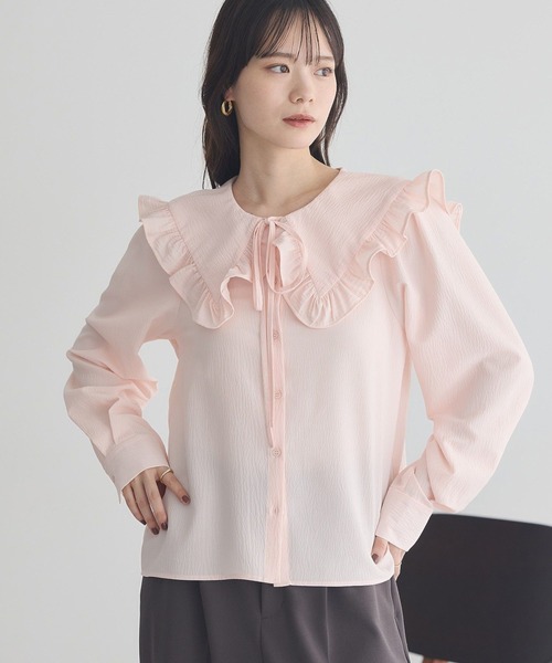 セール】フリルセーラーカラーブラウス（シャツ/ブラウス）｜earth