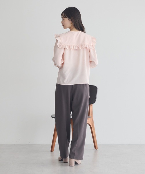 earth music&ecology（アースミュージックアンドエコロジー）の「フリルセーラーカラーブラウス（シャツ/ブラウス・レディース・ピンク/オフホワイト/ブラック・FREE）」の15枚目の写真