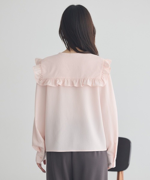 earth music&ecology（アースミュージックアンドエコロジー）の「フリルセーラーカラーブラウス（シャツ/ブラウス・レディース・ピンク/オフホワイト/ブラック・FREE）」の18枚目の写真