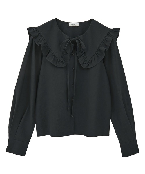 earth music&ecology（アースミュージックアンドエコロジー）の「フリルセーラーカラーブラウス（シャツ/ブラウス・レディース・ピンク/オフホワイト/ブラック・FREE）」の8枚目の写真