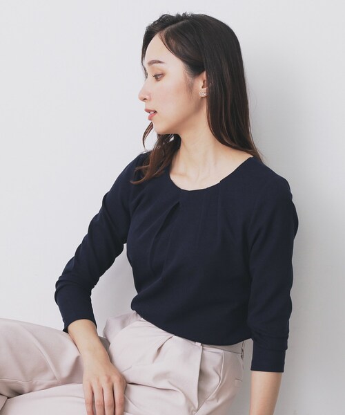 トップス w.w index tシャツ 「7色展開/XS-LLサイズ」ボートネックリブ