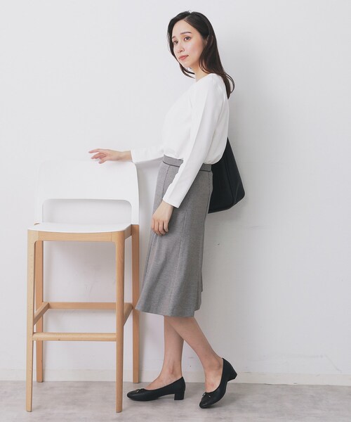 index(インデックス)の「フロントタックトップス【洗濯機洗い可/UVケア】(Tシャツ/カットソー・レディース・ピンク系1/ネイビー/オフホワイト・38/40/36/42)」の6枚目の写真