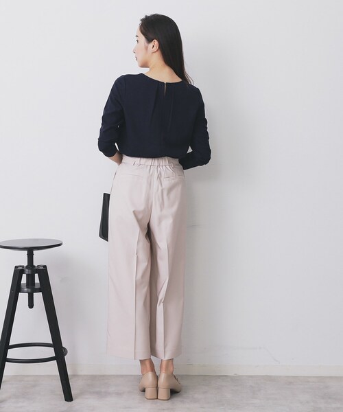 index(インデックス)の「フロントタックトップス【洗濯機洗い可/UVケア】(Tシャツ/カットソー・レディース・ピンク系1/ネイビー/オフホワイト・38/40/36/42)」の10枚目の写真