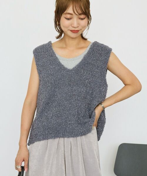 AMERICAN HOLIC(アメリカンホリック)の「テープヤーンバックシャンベスト(ベスト・レディース・アイボリー/チャコールグレー/ベージュ・L/M)」の21枚目の写真