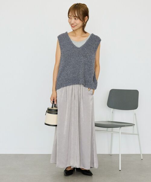 AMERICAN HOLIC(アメリカンホリック)の「テープヤーンバックシャンベスト(ベスト・レディース・アイボリー/チャコールグレー/ベージュ・L/M)」の18枚目の写真