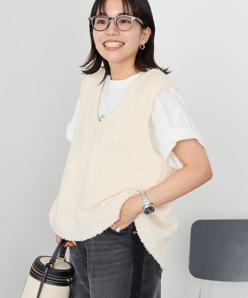 AMERICAN HOLIC(アメリカンホリック)の「テープヤーンバックシャンベスト(ベスト・レディース・アイボリー/チャコールグレー/ベージュ・L/M)」の6枚目の写真