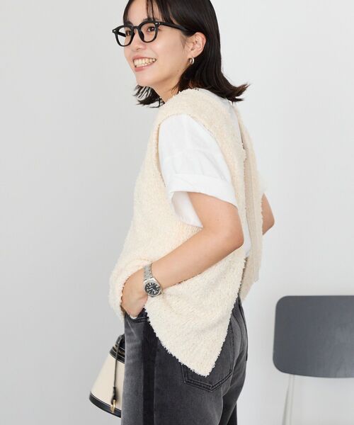 AMERICAN HOLIC(アメリカンホリック)の「テープヤーンバックシャンベスト(ベスト・レディース・アイボリー/チャコールグレー/ベージュ・L/M)」の20枚目の写真