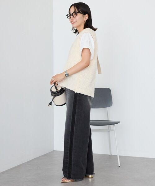 AMERICAN HOLIC(アメリカンホリック)の「テープヤーンバックシャンベスト(ベスト・レディース・アイボリー/チャコールグレー/ベージュ・L/M)」の8枚目の写真