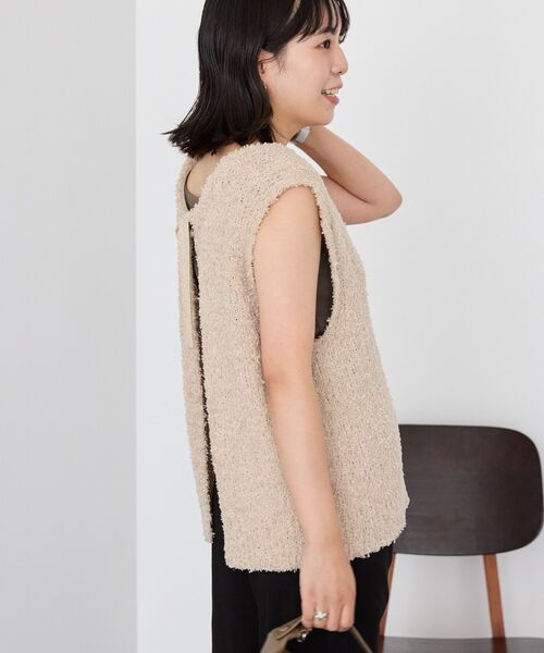 AMERICAN HOLIC(アメリカンホリック)の「テープヤーンバックシャンベスト(ベスト・レディース・アイボリー/チャコールグレー/ベージュ・L/M)」の22枚目の写真