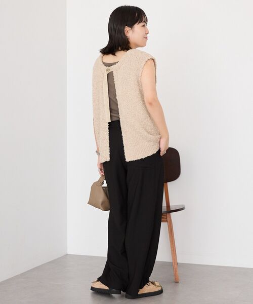 AMERICAN HOLIC(アメリカンホリック)の「テープヤーンバックシャンベスト(ベスト・レディース・アイボリー/チャコールグレー/ベージュ・L/M)」の10枚目の写真