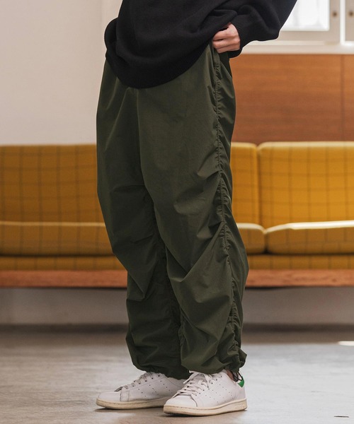 CAMBIO(カンビオ)の「mp14163- シャーリングワイドパンツ(その他パンツ・メンズ・ブラック/カーキ・M/L)」の5枚目の写真