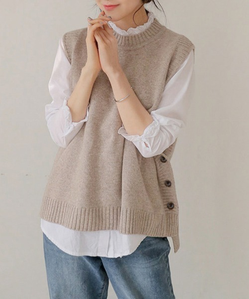 ONEP STAR（ワンピスター）の「フリルネックシャツ（シャツ/ブラウス・レディース・ホワイト/ホワイト系その他・SMALL/MEDIUM/LARGE/X-LARGE）」の3枚目の写真