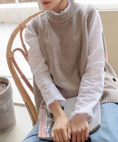 ONEP STAR（ワンピスター）の「フリルネックシャツ（シャツ/ブラウス・レディース・ホワイト/ホワイト系その他・SMALL/MEDIUM/LARGE/X-LARGE）」の9枚目の写真