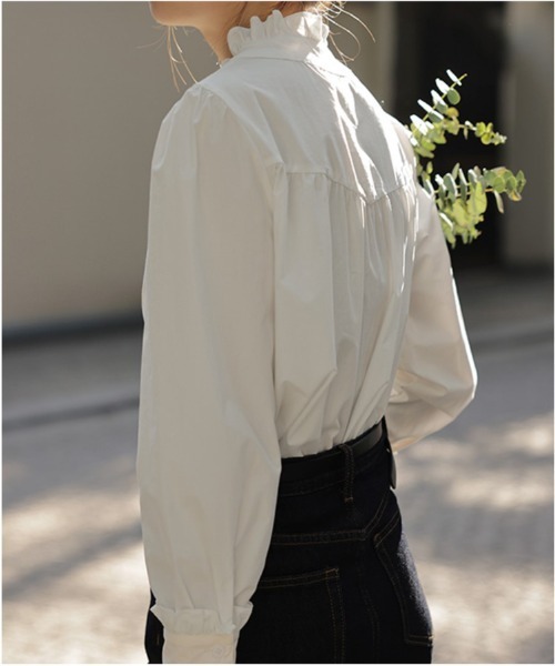 ONEP STAR（ワンピスター）の「フリルネックシャツ（シャツ/ブラウス・レディース・ホワイト/ホワイト系その他・SMALL/MEDIUM/LARGE/X-LARGE）」の20枚目の写真