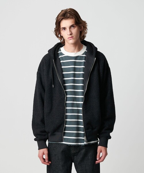 最終価格 INSCRIRE フリース フーディー S ブラック ウール パーカー 最終価格 INSCRIRE フリース フーディー S ブラック ウール パーカー