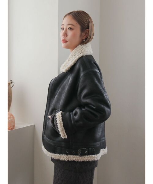 フェイクムートンボアブルゾン（ブルゾン）｜Ungrid（アングリッド）の