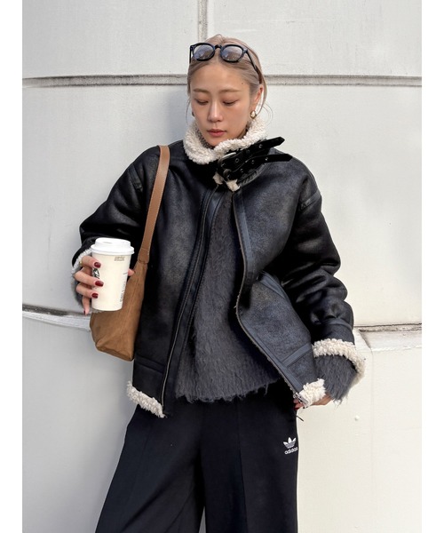 セール】フェイクムートンボアブルゾン（ブルゾン）｜Ungrid（アン