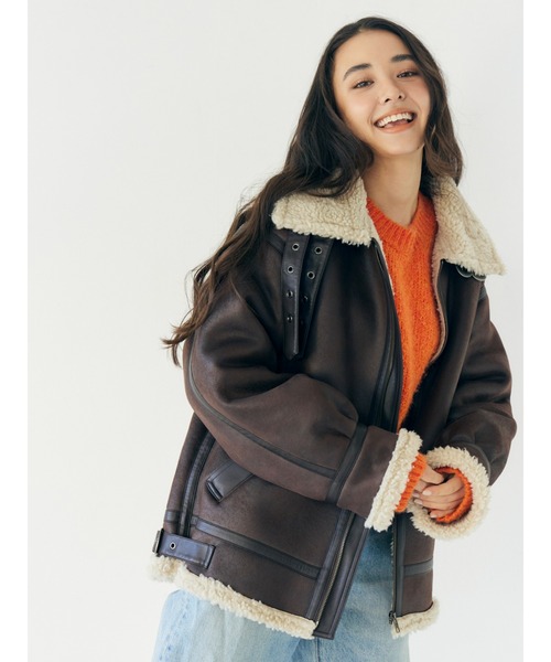 セール】フェイクムートンボアブルゾン（ブルゾン）｜Ungrid（アン