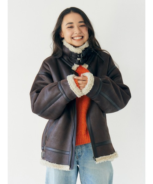 フェイクムートンボアブルゾン（ブルゾン）｜Ungrid（アングリッド）の