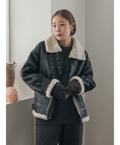 フェイクムートンボアブルゾン（ブルゾン）｜Ungrid（アングリッド）の