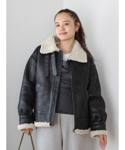 フェイクムートンボアブルゾン（ブルゾン）｜Ungrid（アングリッド）の