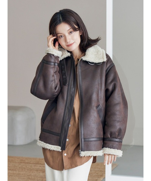 セール】フェイクムートンボアブルゾン（ブルゾン）｜Ungrid（アン