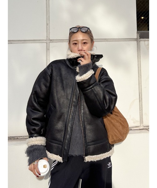 フェイクムートンボアブルゾン（ブルゾン）｜Ungrid（アングリッド）の