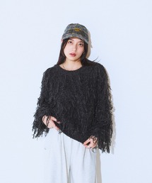 JEANASIS | ループフリンジショートプルオーバー/599692(ニット/セーター)