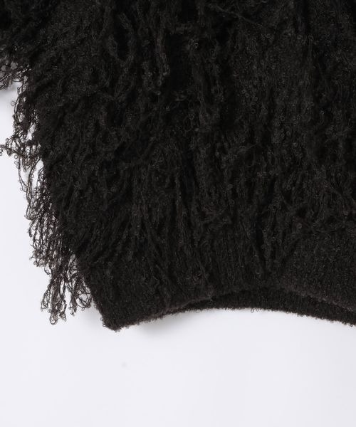 JEANASIS（ジーナシス）の「ループフリンジショートプルオーバー/599692（ニット/セーター・レディース・ブラック/グレー/アイボリー/ブラウン系その他/ブルー・FREE）」の17枚目の写真