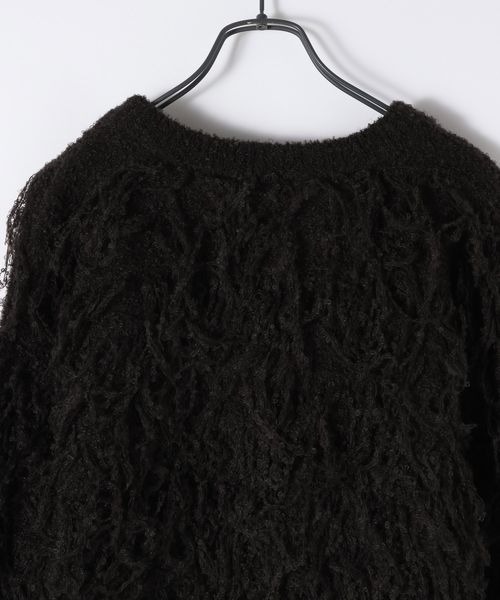 JEANASIS（ジーナシス）の「ループフリンジショートプルオーバー/599692（ニット/セーター・レディース・ブラック/グレー/アイボリー/ブラウン系その他/ブルー・FREE）」の18枚目の写真