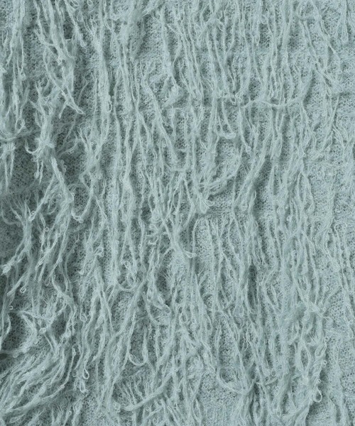 JEANASIS（ジーナシス）の「ループフリンジショートプルオーバー/599692（ニット/セーター・レディース・ブラック/グレー/アイボリー/ブラウン系その他/ブルー・FREE）」の12枚目の写真