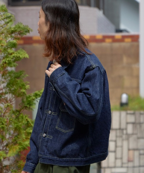 REMI RELIEF（レミレリーフ）の「REMI RELIEF/レミレリーフ 12oz SELVEDGE DENIM 1st JKT デニムジャケット（デニムジャケット・メンズ・ブルー・XL/L/M）」の16枚目の写真