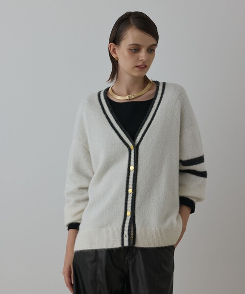 Diagram（ダイアグラム）の「グリッターニットカーディガン（カーディガン/ボレロ・レディース・グレー/ホワイト/ベージュ・36）」の13枚目の写真