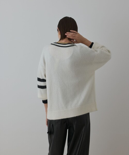 Diagram（ダイアグラム）の「グリッターニットカーディガン（カーディガン/ボレロ・レディース・グレー/ホワイト/ベージュ・36）」の15枚目の写真