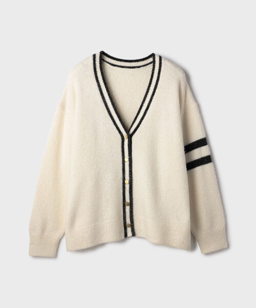 Diagram（ダイアグラム）の「グリッターニットカーディガン（カーディガン/ボレロ・レディース・グレー/ホワイト/ベージュ・36）」の16枚目の写真